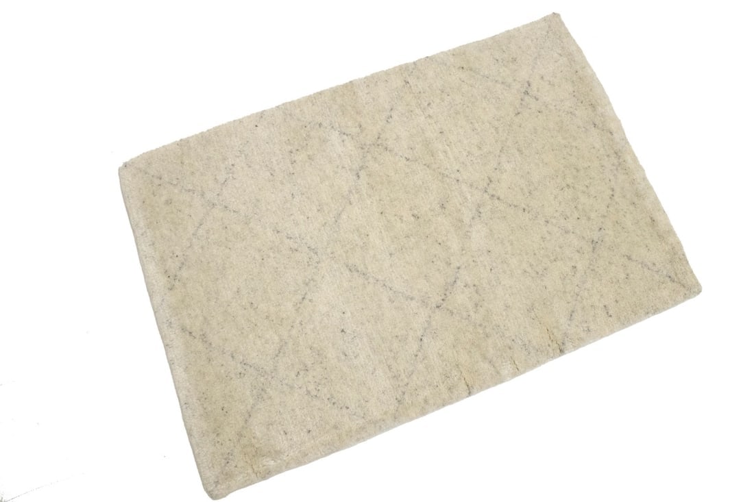 Beige Geometric Modern 2X3 Moroccan Style Oriental Rug - 4