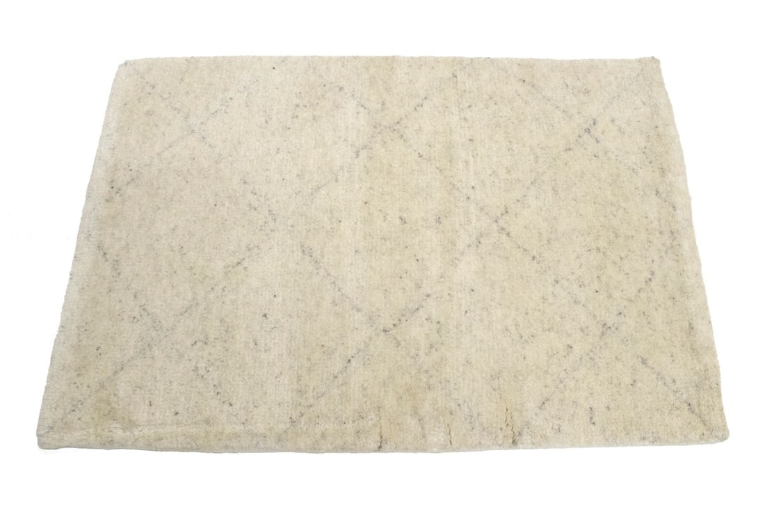 Beige Geometric Modern 2X3 Moroccan Style Oriental Rug - 6