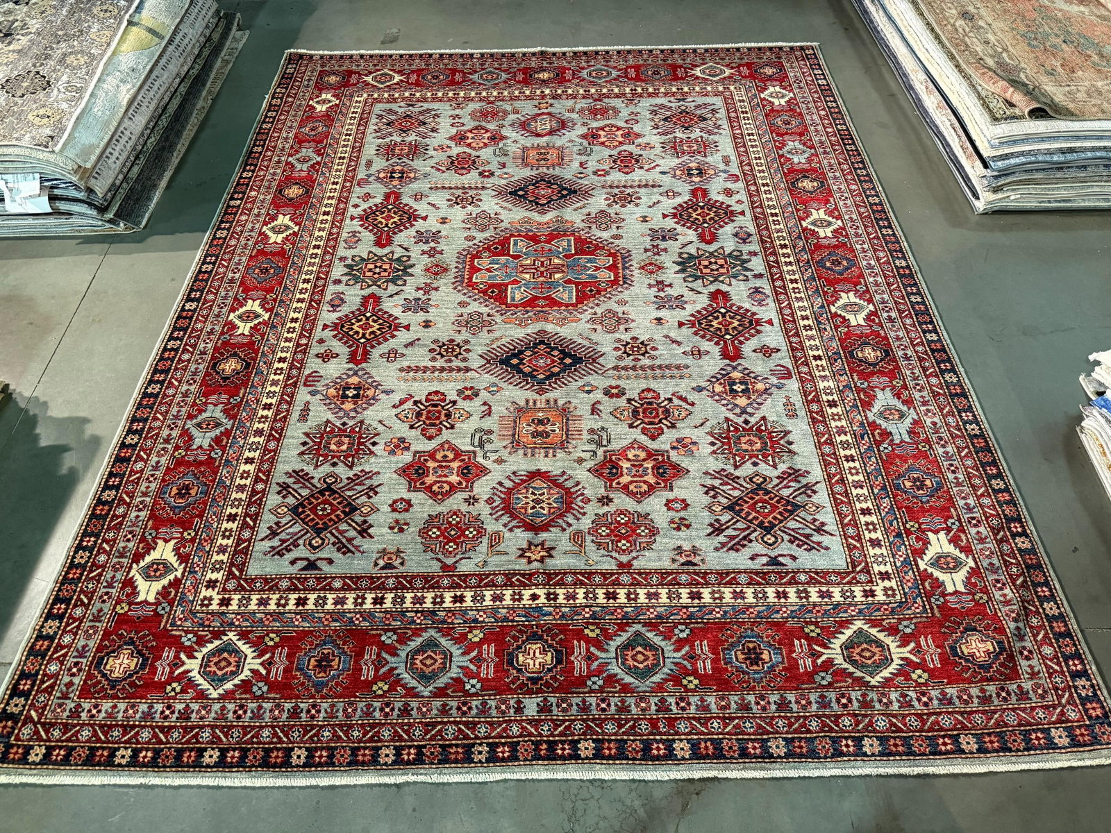 Magnificent Super Kazak Rug 8.1x10.4 (1 of 10)