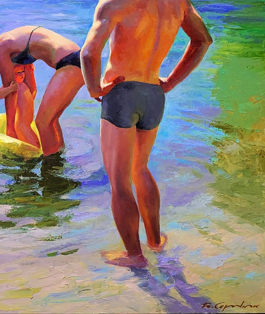 Oil painting Happy summer childhood Boris Serdyuk - 7