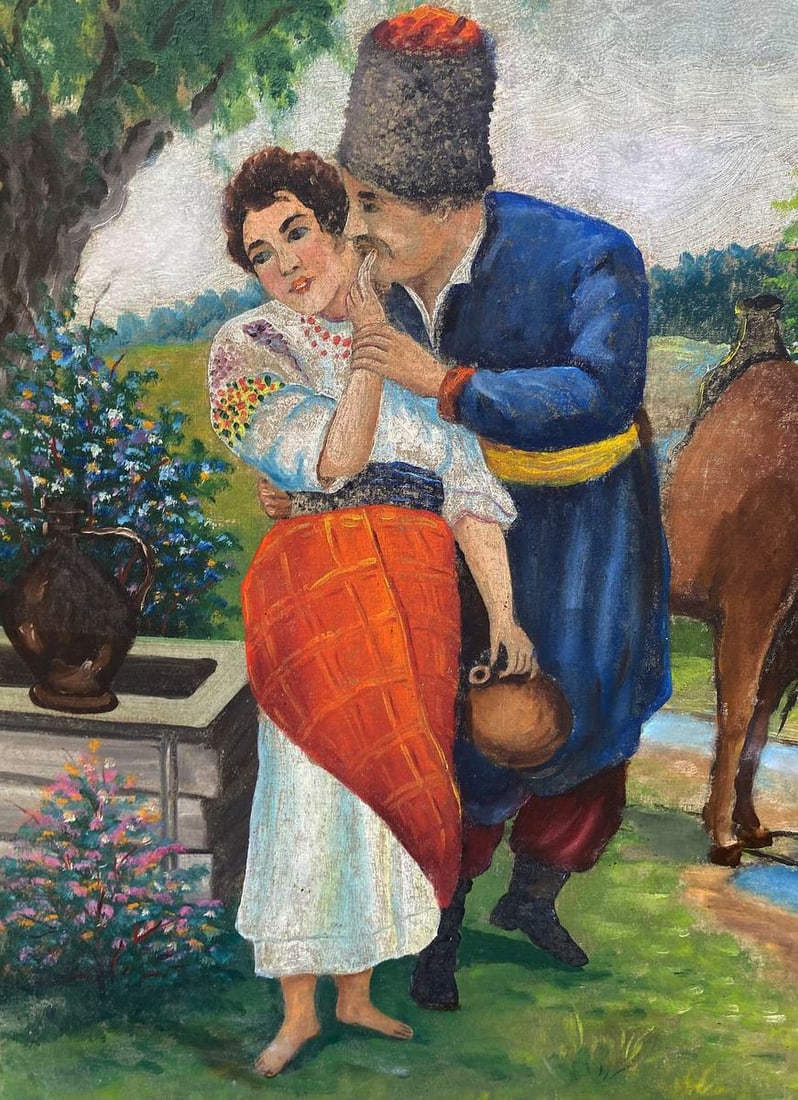 Oil painting Days at the Well Unknown artist - 2
