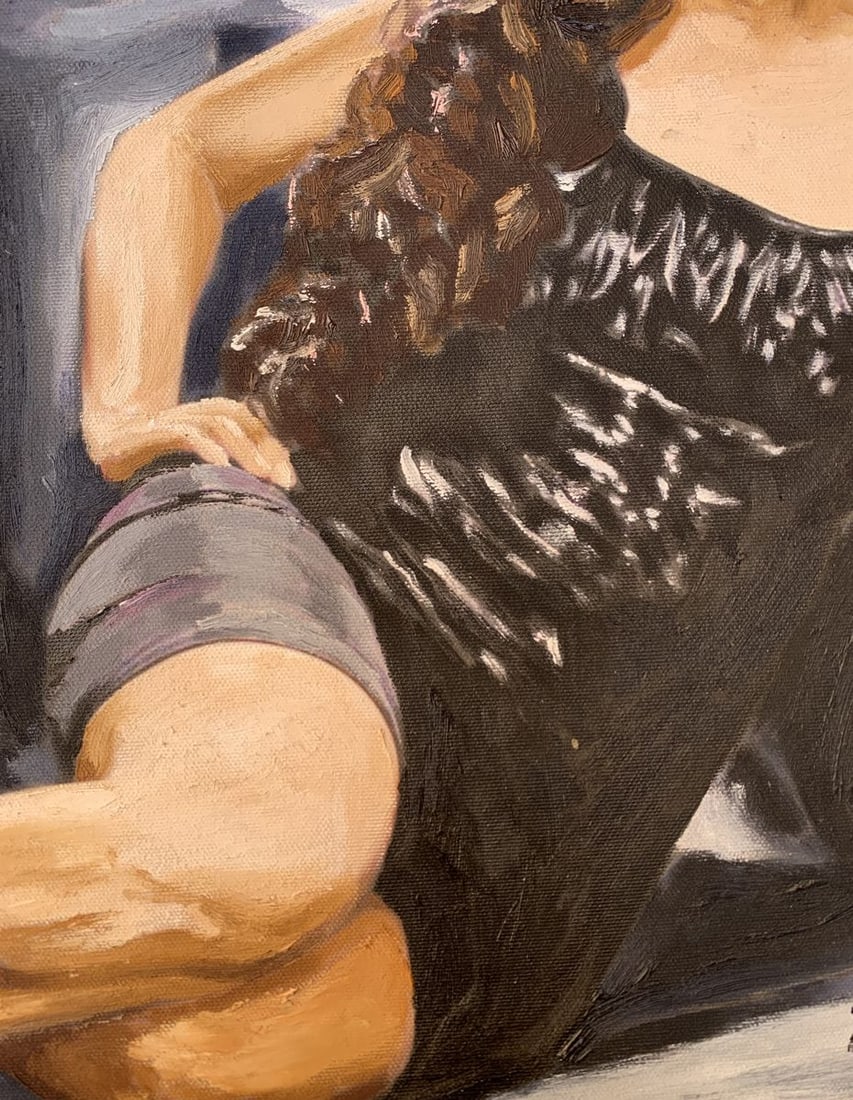Oil painting Girl on the sofa Oleksandr Gukalov - 7