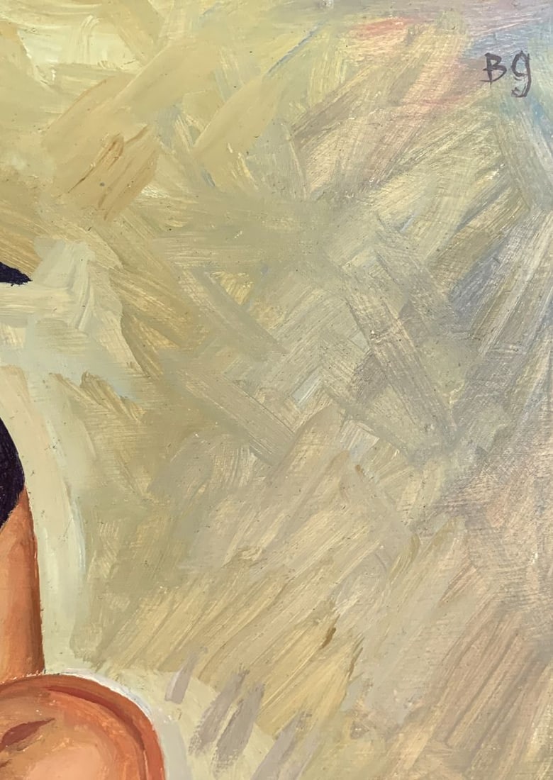 Oil painting Girl in a red dress (based on Boris Grigoriev) Victor Konotopsky - 5