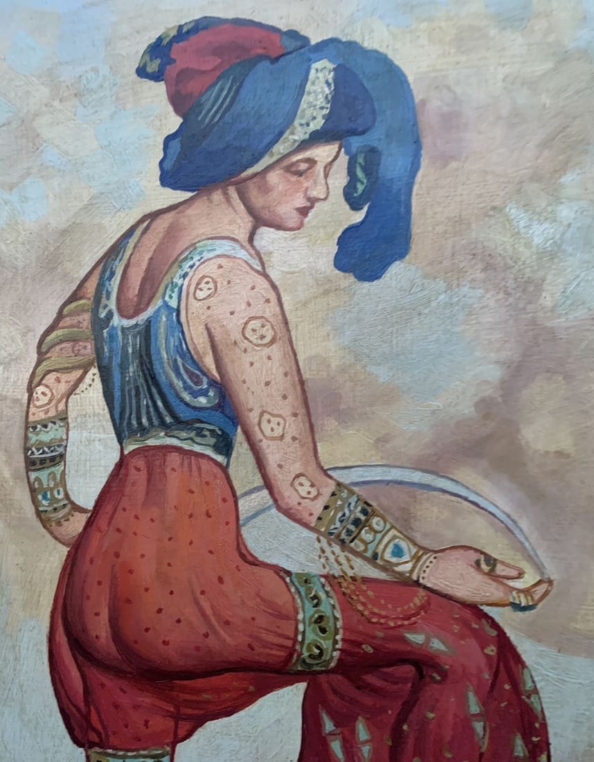 Oil painting Red Sultana (based on Lev Bakst) V. Konotopsky - 2
