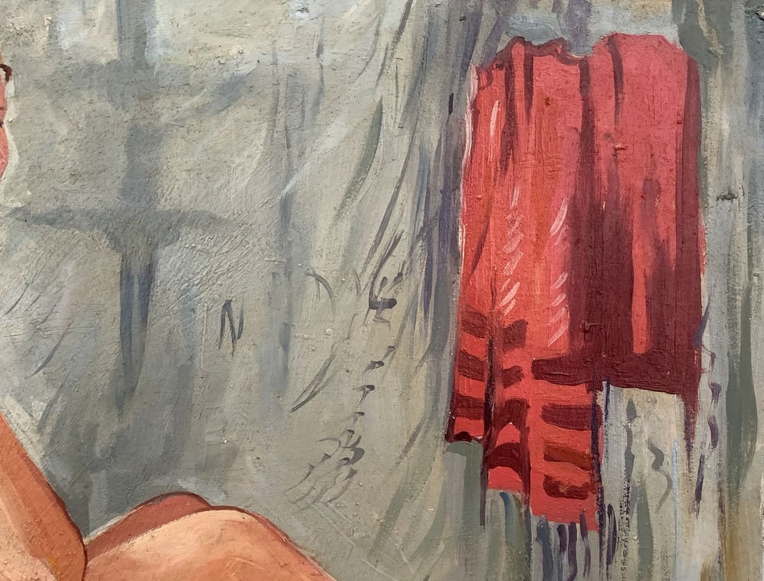 Oil painting Naked girl (based on Yuri Pimenov) V. Konotopsky - 4