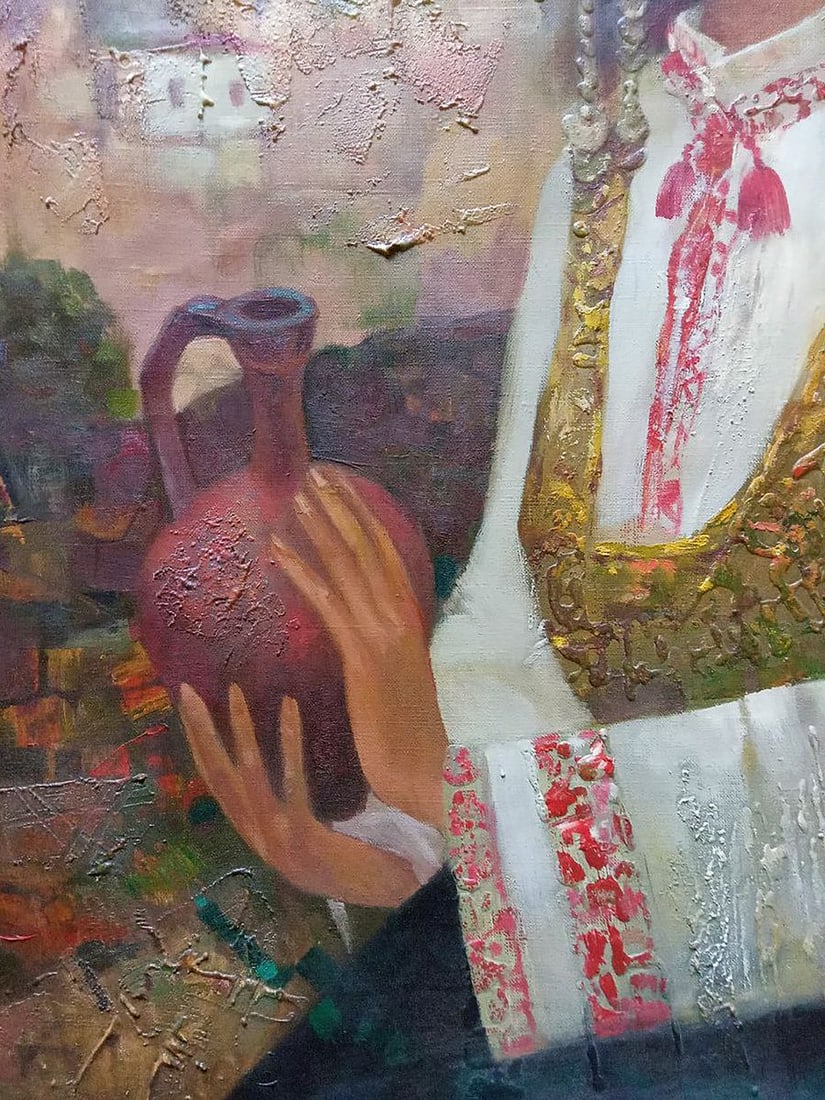 Abstract oil painting Bulgarian girl Anatoly Borisovich Tarabanov - 4