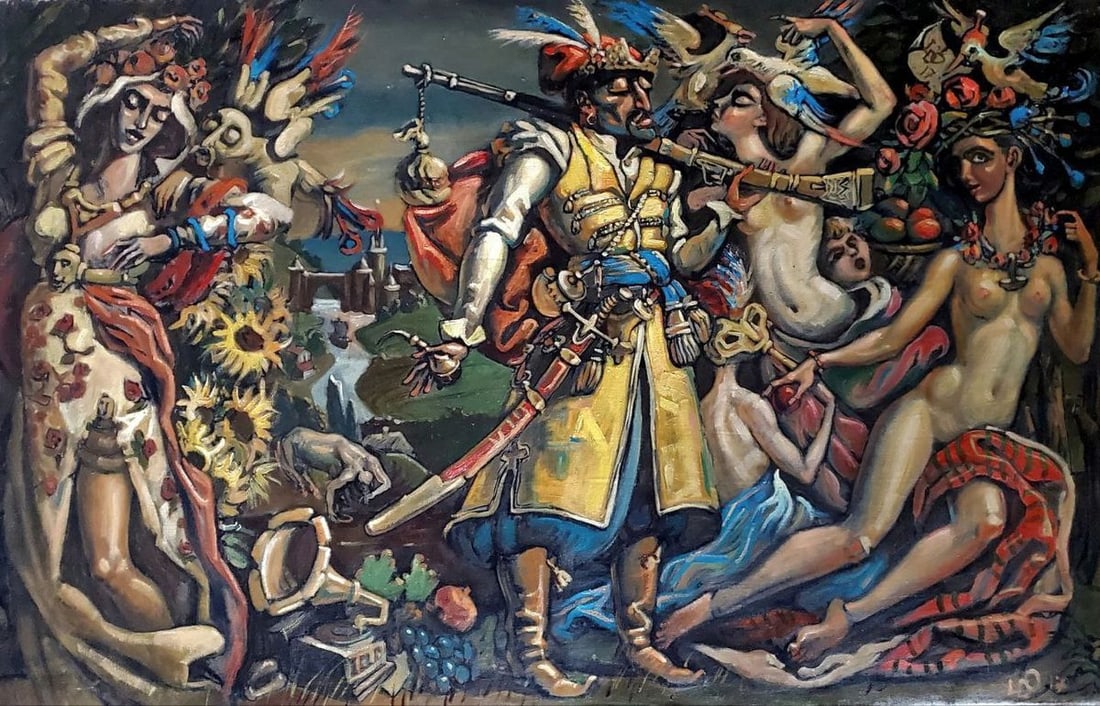 Oil painting Cossack's dream Litvinov Daniil Olegovich (1 of 9)