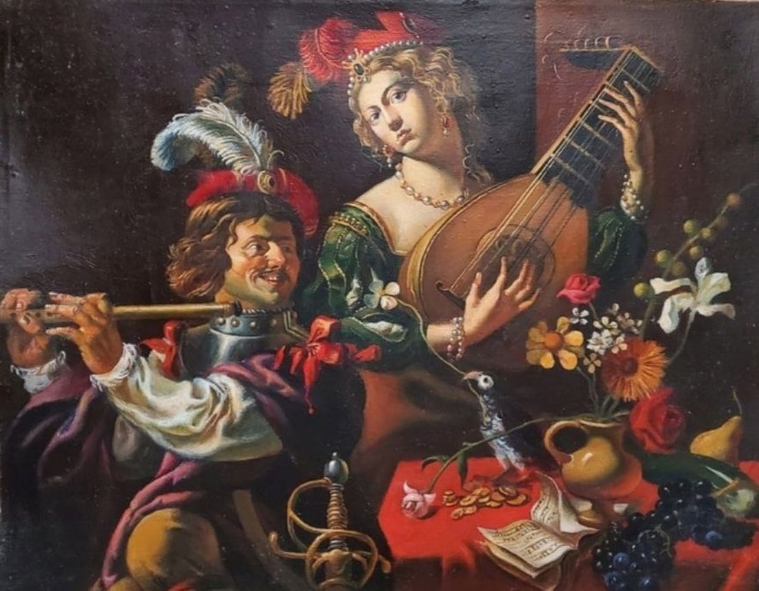 Oil painting Musicians Litvinov Daniil Olegovich (1 of 10)