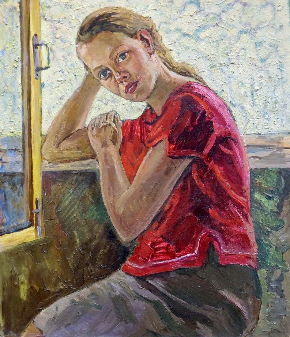 Oil painting Portrait of a girl Eremin Boris Alexandrovich: Title: Oil painting Portrait of a girl Eremin Boris Alexandrovich Description: NoVerns 821 *** ABOUT THIS PAINTING *** * TITLE: "Portrait of a girl" * ARTISTS: Eremin Boris Alexandrovich * SIZE: