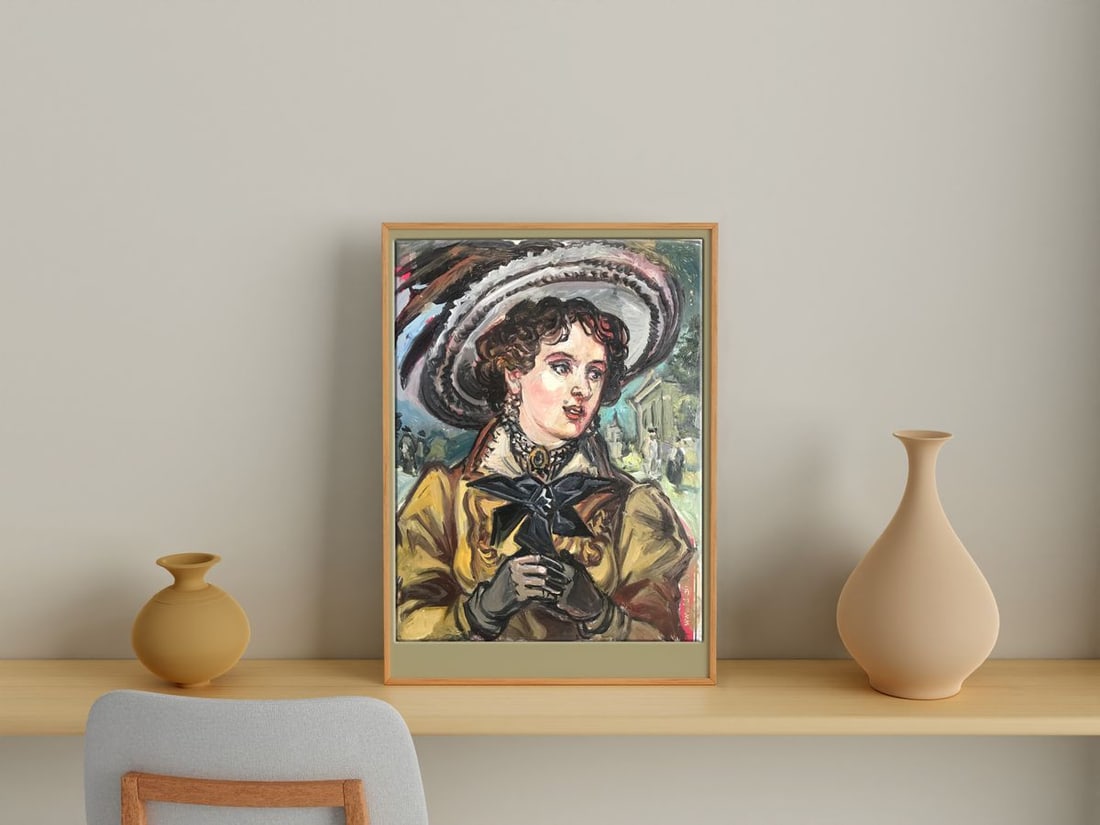 Oil painting Female portrait Alexander Arkadievich Litvinov - 2