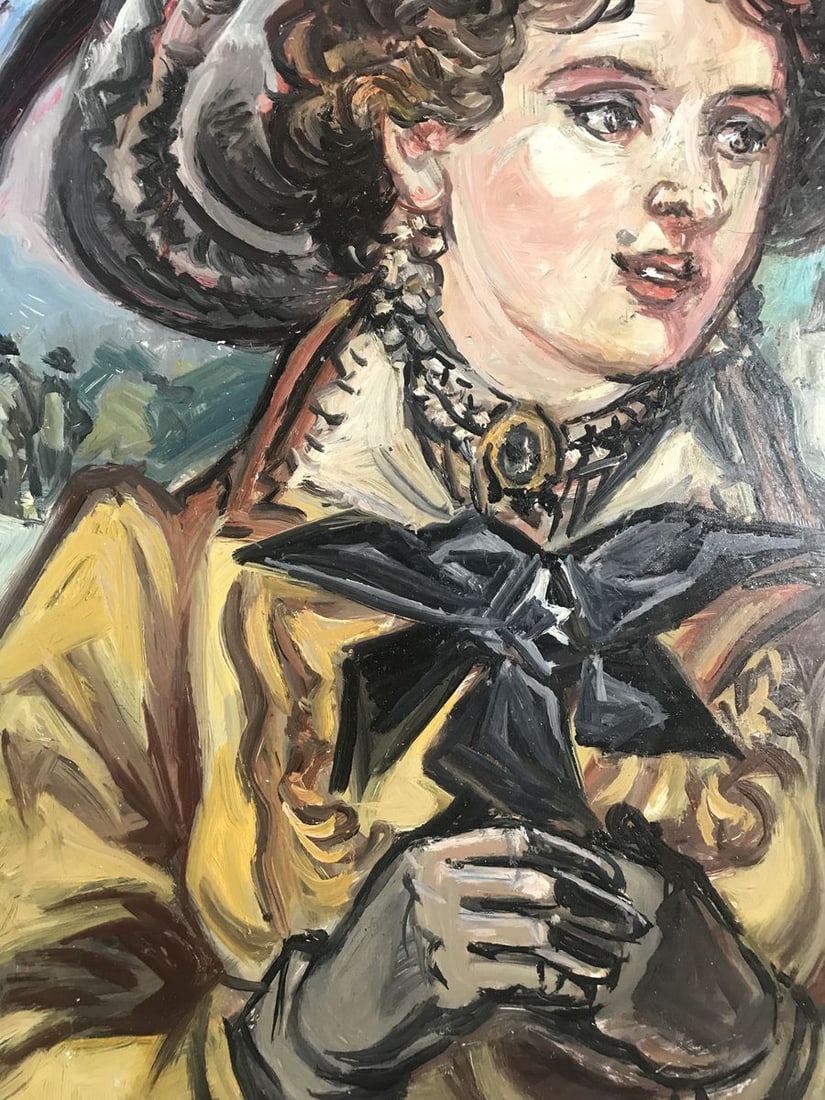 Oil painting Female portrait Alexander Arkadievich Litvinov - 6