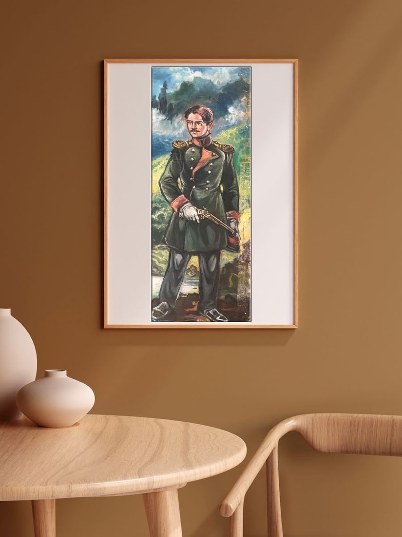 Oil painting Full length portrait of a soldier Alexander Arkadievich Litvinov - 3