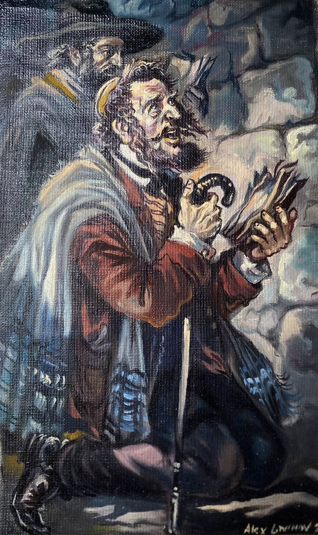 Oil painting Prayer Alexander Arkadievich Litvinov (1 of 11)