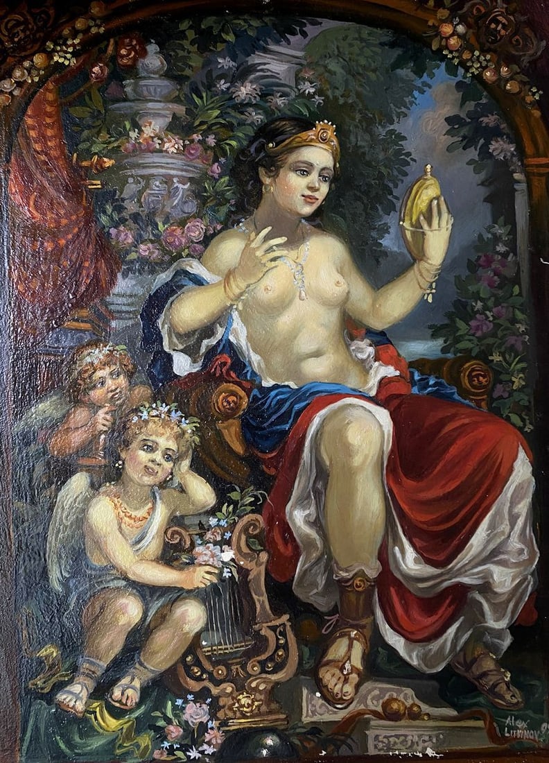 Oil painting Venus Alexander Arkadievich Litvinov: Title: Oil painting Venus Alexander Arkadievich Litvinov Description: NoLitv 30 *** ABOUT THIS PAINTING *** * TITLE: "Venus" * ARTISTS: Alexander Arkadievich Litvinov * SIZE: 27.5x37.5