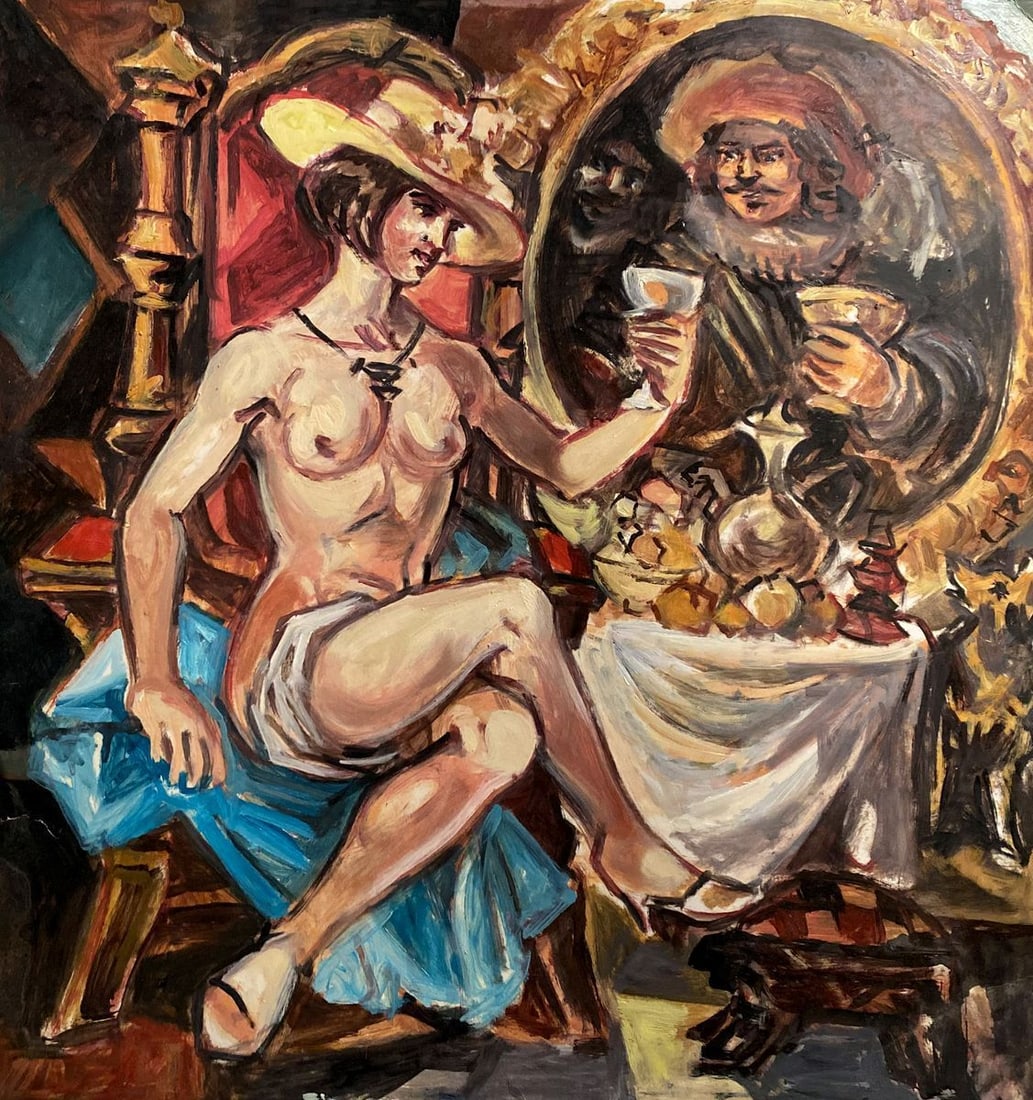 Oil painting Toast Alexander Arkadievich Litvinov (1 of 15)