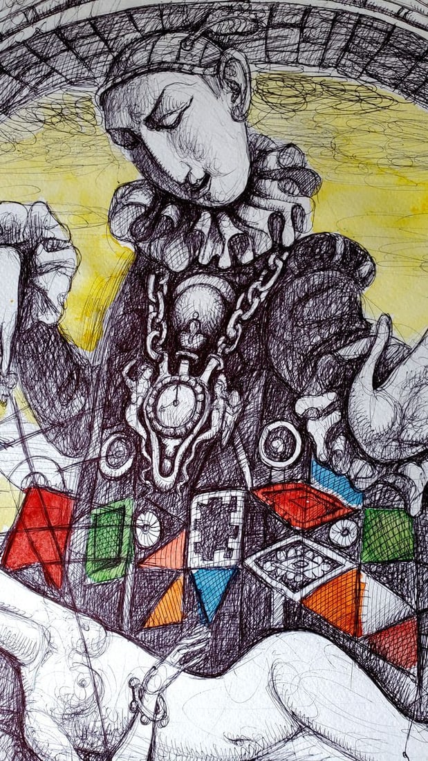 Watercolor painting Puppeteer Litvinov Daniil Olegovich - 2