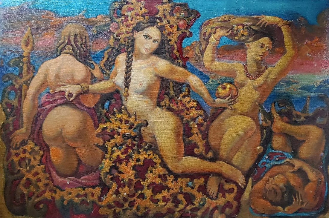 Oil painting The Judgment of Paris Daniil Litvinov (1 of 7)