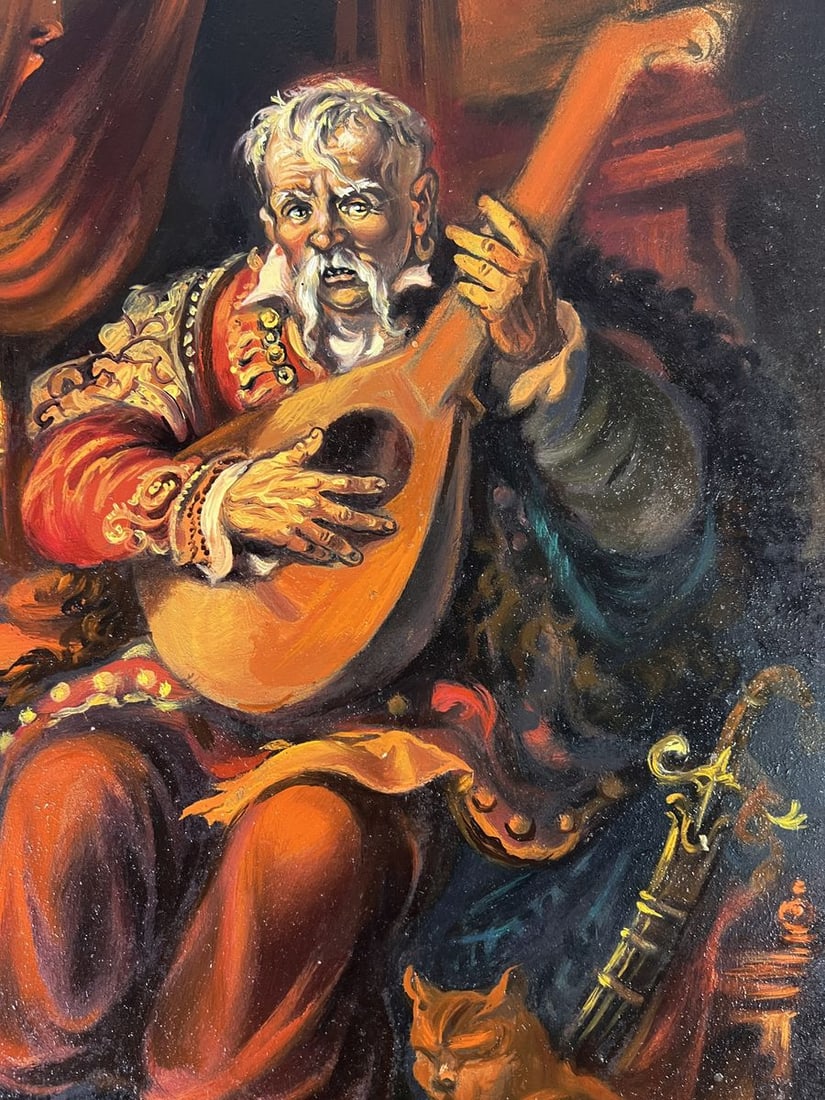 Oil painting Man with bandura Alexander Litvinov - 2