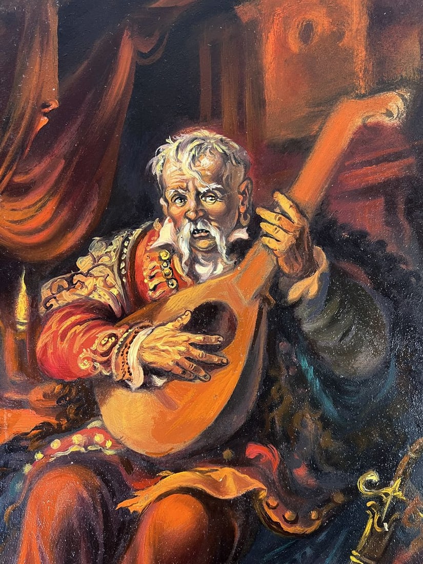 Oil painting Man with bandura Alexander Litvinov - 6