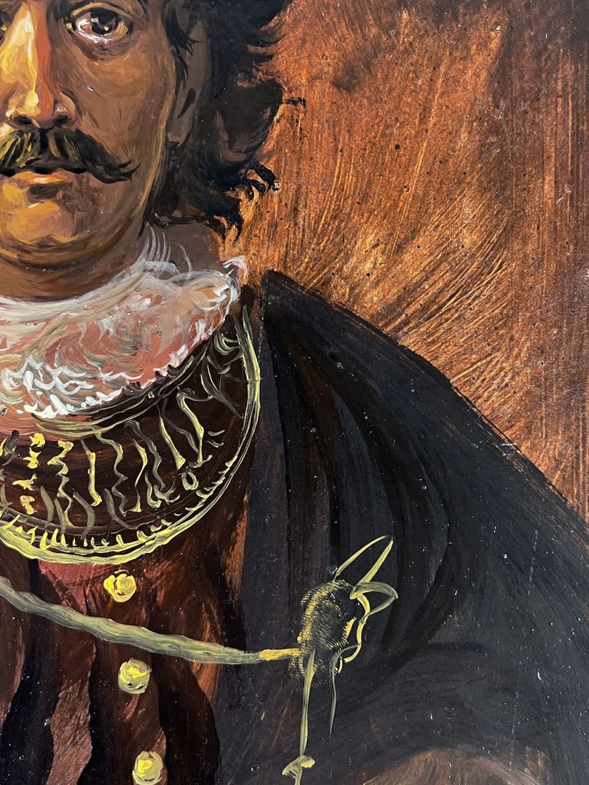 Oil painting A man with a mustache Alexander Litvinov - 8