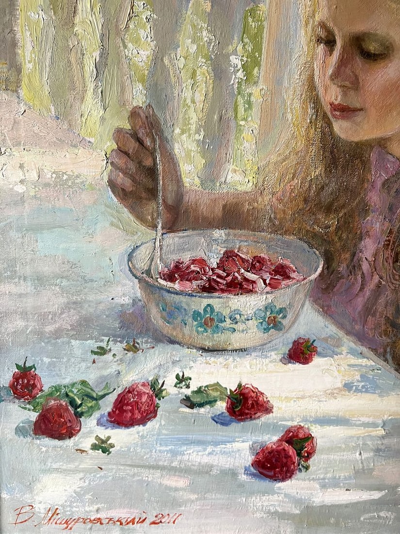 Oil painting Strawberries V. Mishurovsky - 4