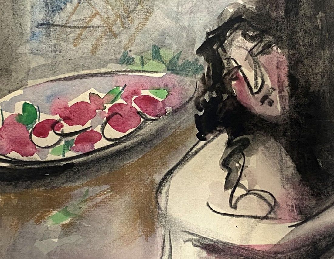 Watercolor painting Pair Valentin Dmytrovych Khrushch - 3
