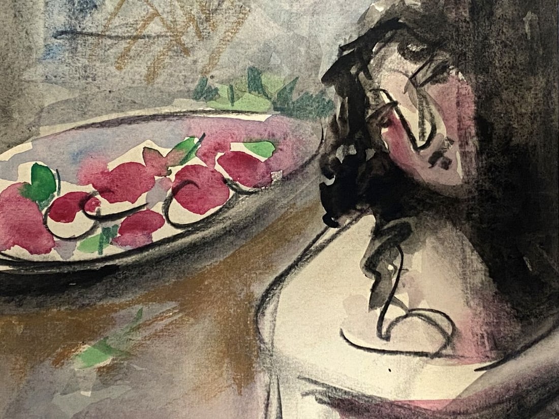 Watercolor painting Pair Valentin Dmytrovych Khrushch - 4