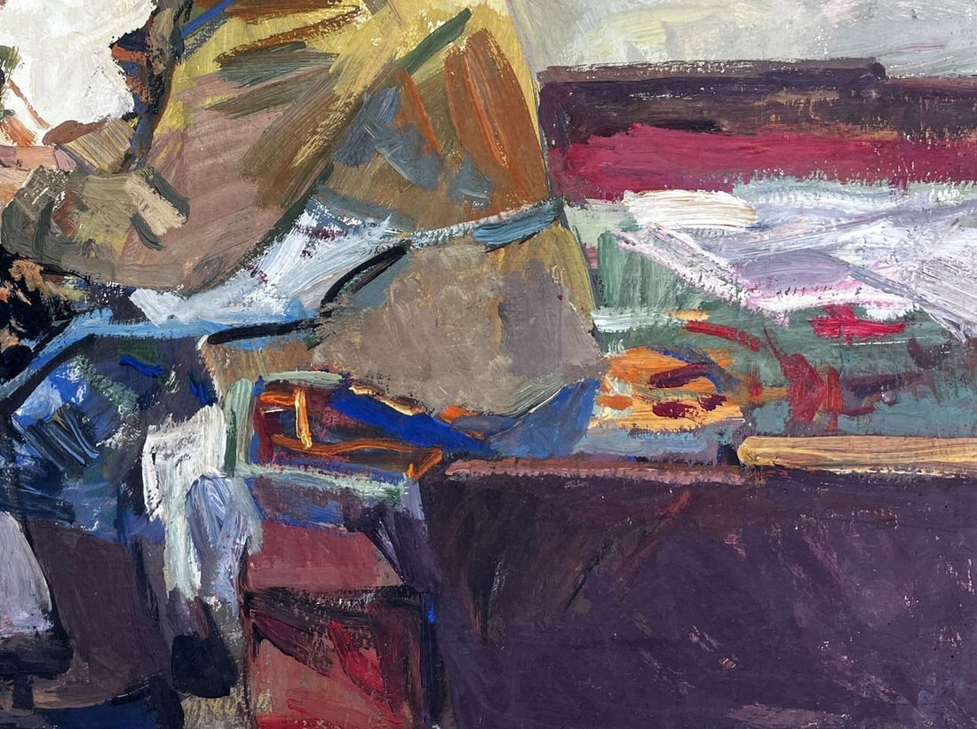 Oil painting Portrait of a grandmother Unknown artist - 5