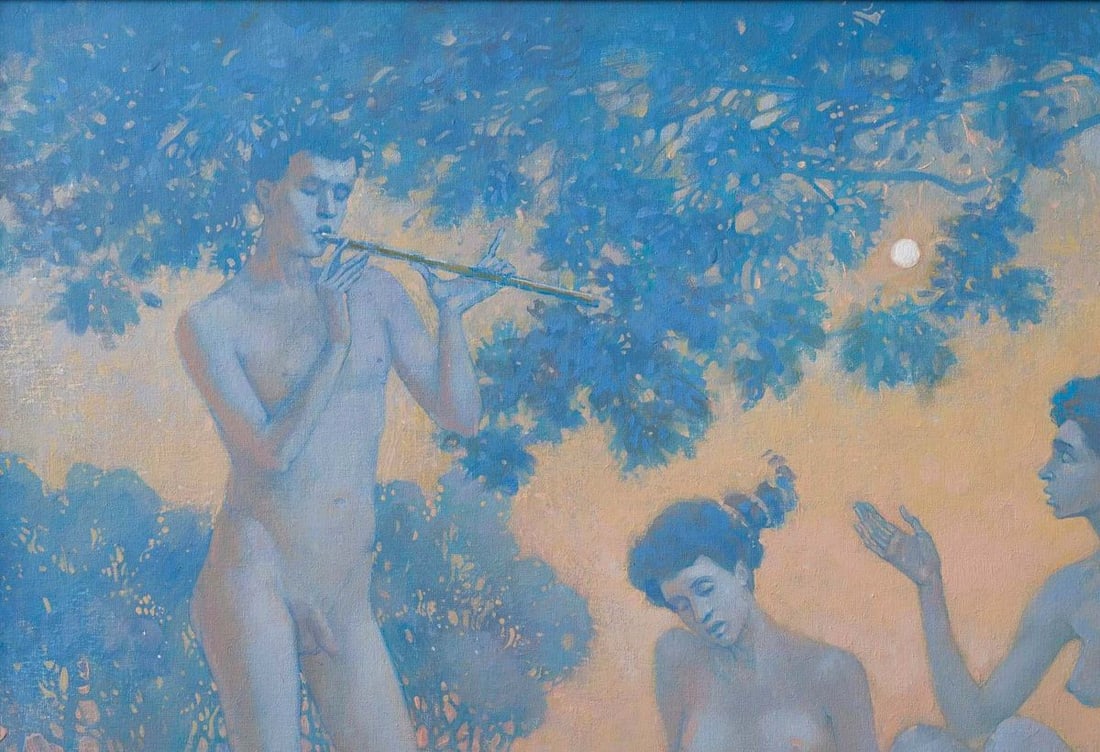 Acrylic painting Romantic motive Nicolay Vydcovsky - 2