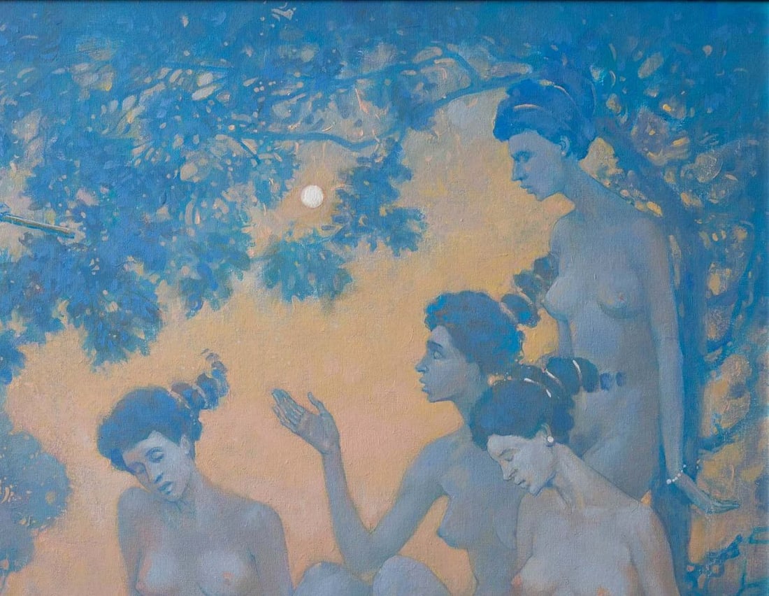 Acrylic painting Romantic motive Nicolay Vydcovsky - 3
