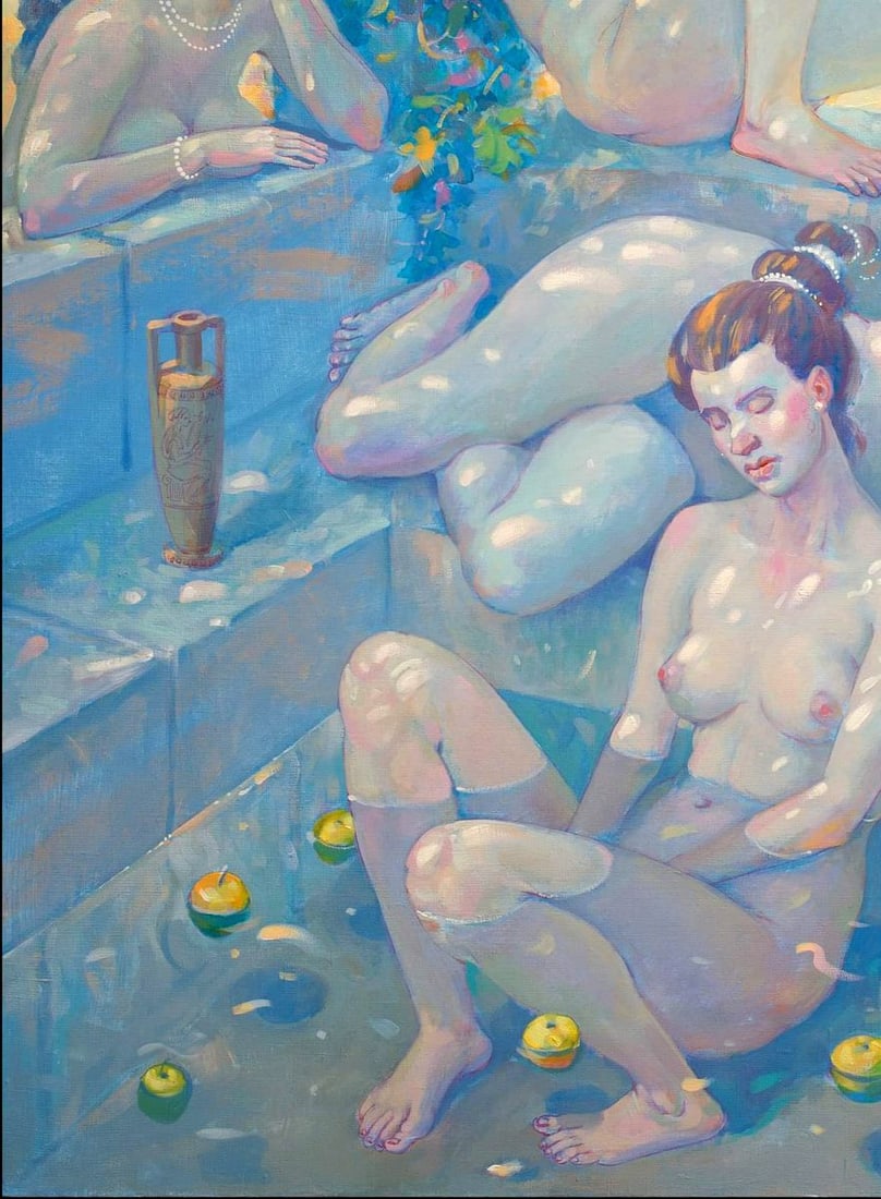 Acrylic painting Noon with the flute Nicolay Vydcovsky - 4