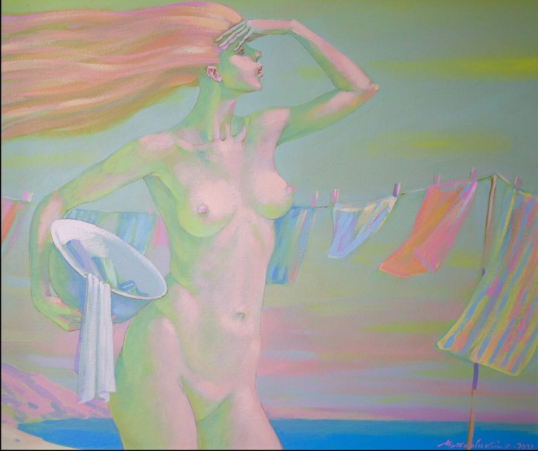 Acrylic painting The sea is around Nicolay Vydcovsky (1 of 10)