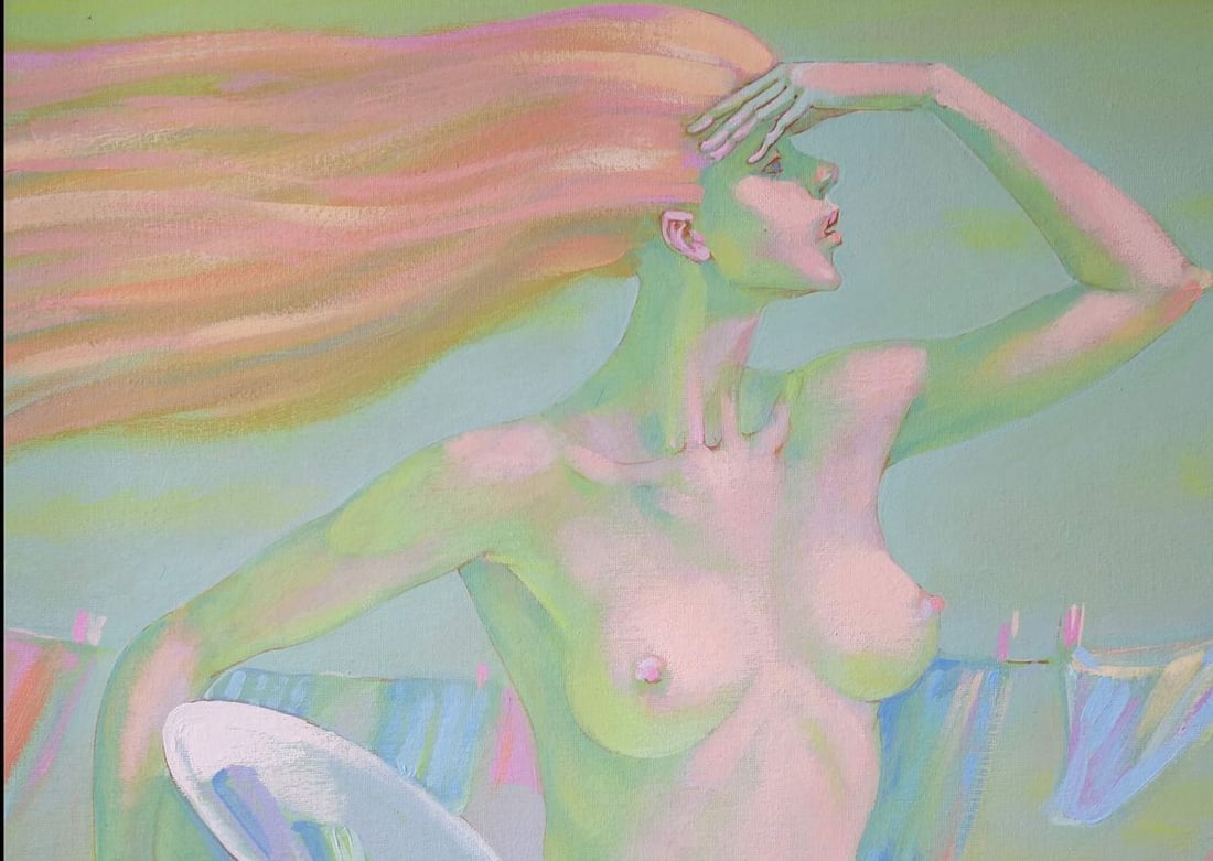 Acrylic painting The sea is around Nicolay Vydcovsky - 2