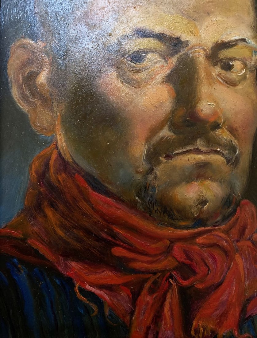 Oil painting Portrait in a red scarf Litvinov Oleg Arkad'yevich - 3