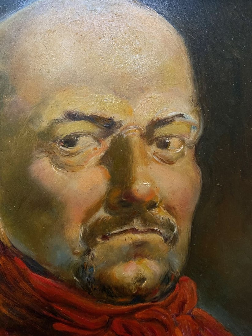 Oil painting Portrait in a red scarf Litvinov Oleg Arkad'yevich - 4