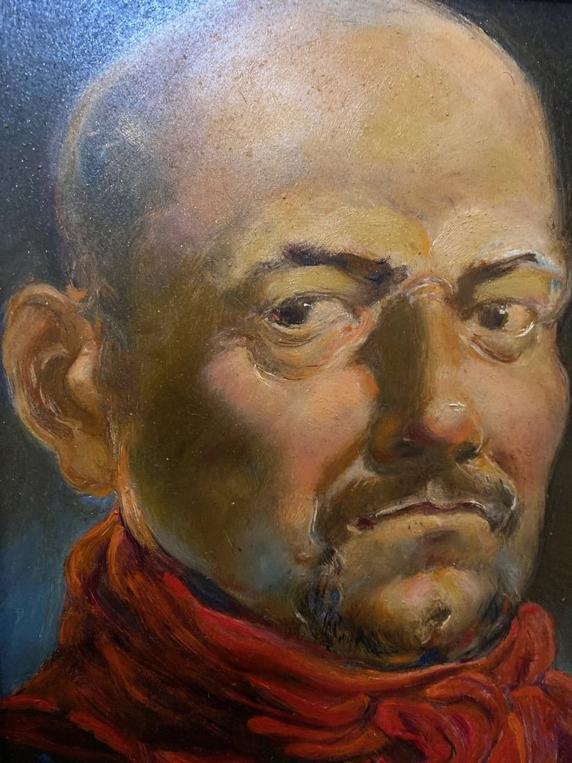Oil painting Portrait in a red scarf Litvinov Oleg Arkad'yevich - 5