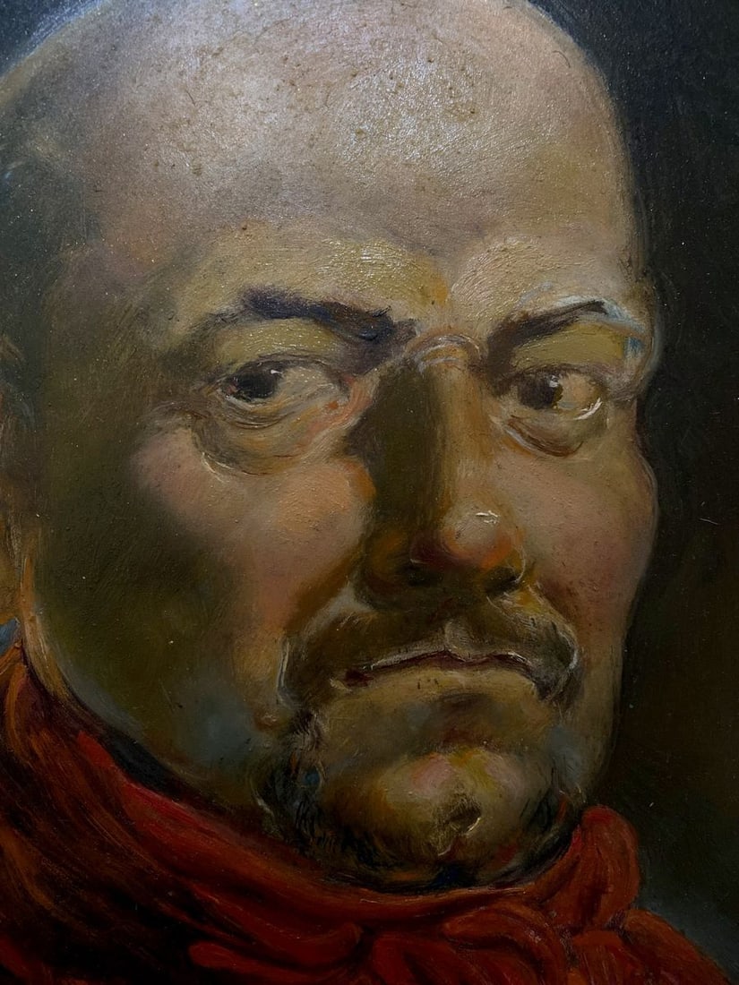 Oil painting Portrait in a red scarf Litvinov Oleg Arkad'yevich - 6