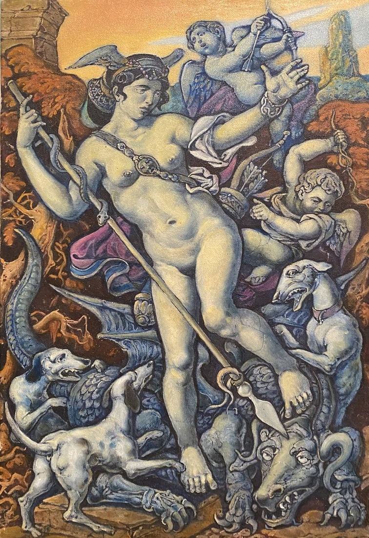 Oil painting Diana's Hunt Litvinov Oleg Arkad'yevich (1 of 10)