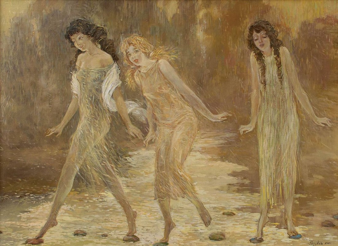 Oil painting Walk Titinin Yurii: Title: Oil painting Walk Titinin Yurii Description: NoDub 18 *** ABOUT THIS PAINTING *** * TITLE: "Walk" * ARTISTS: Titinin Yurii * SIZE: 50x70 cm/'19.68x27.55 inches' * MEDIUM: oil, canvas * HAND