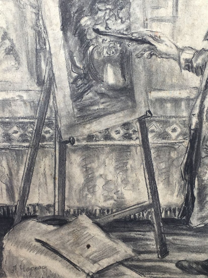 Pencil painting Self portrait Cherkas A.G. - 2