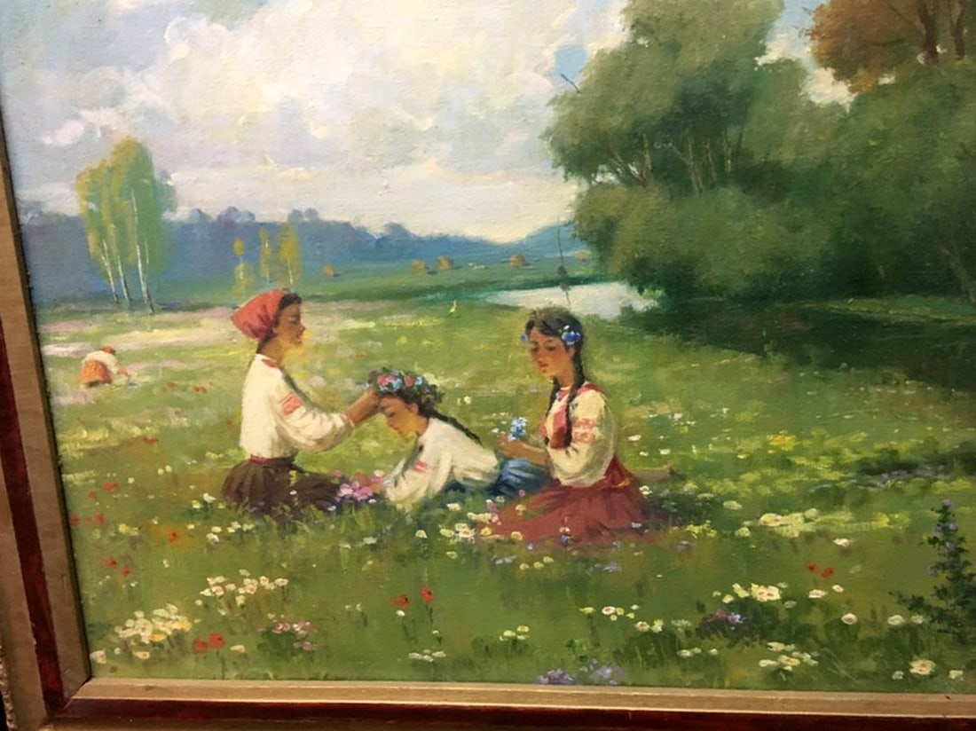 Oil painting Rest in the meadow Kizenko Nestor Mitrofanovich - 2