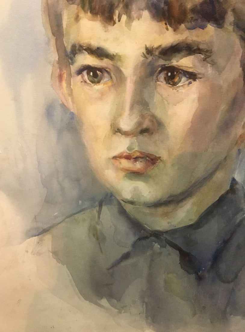 Watercolor painting Portrait of a boy Palazhchenko Irina - 3