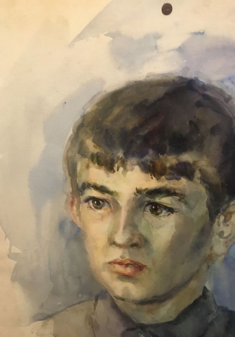 Watercolor painting Portrait of a boy Palazhchenko Irina - 5