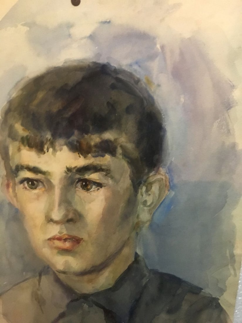 Watercolor painting Portrait of a boy Palazhchenko Irina - 6