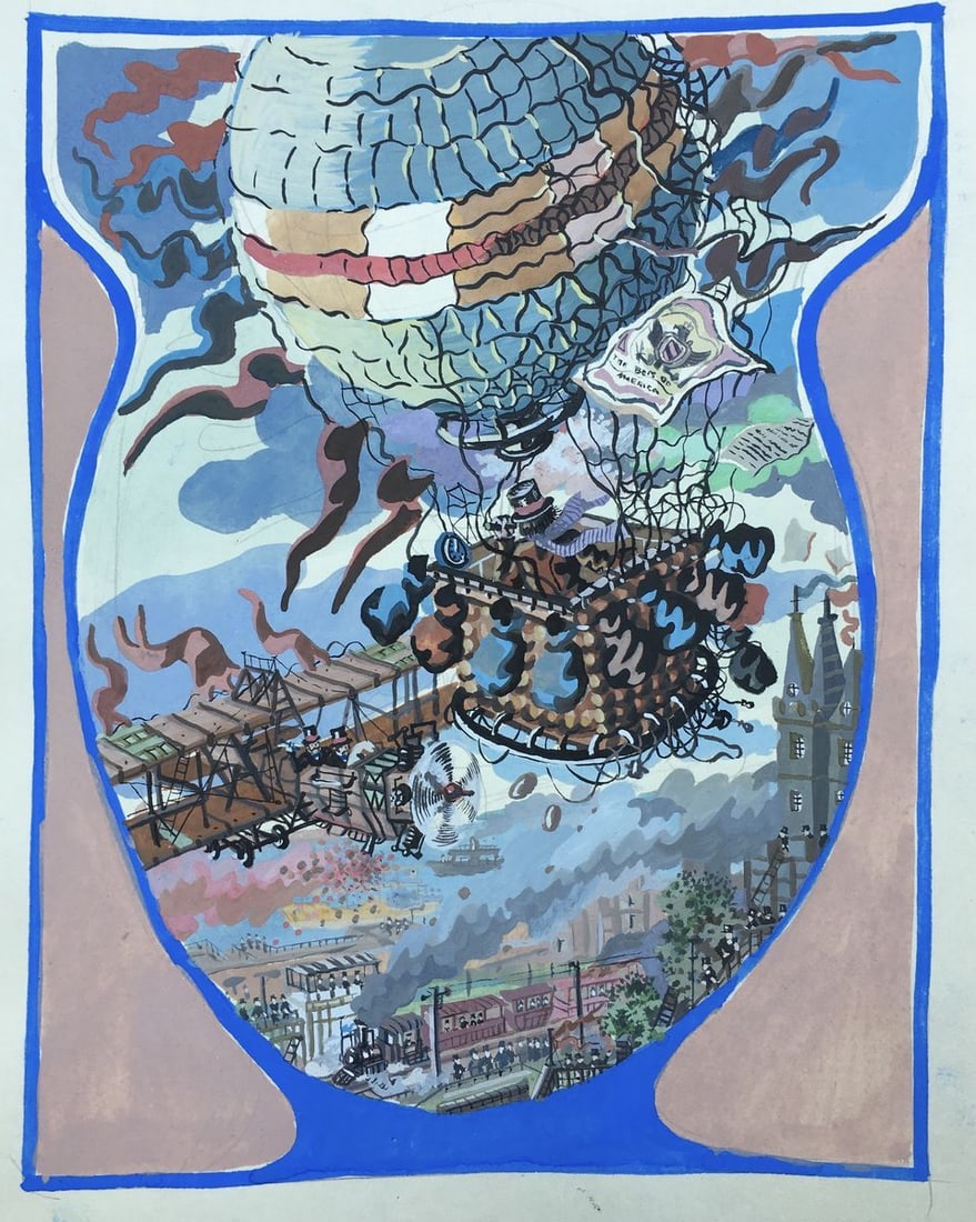 Watercolor painting Series of paintings "Flight" Alexander Arkadievich Litvinov (1 of 17)