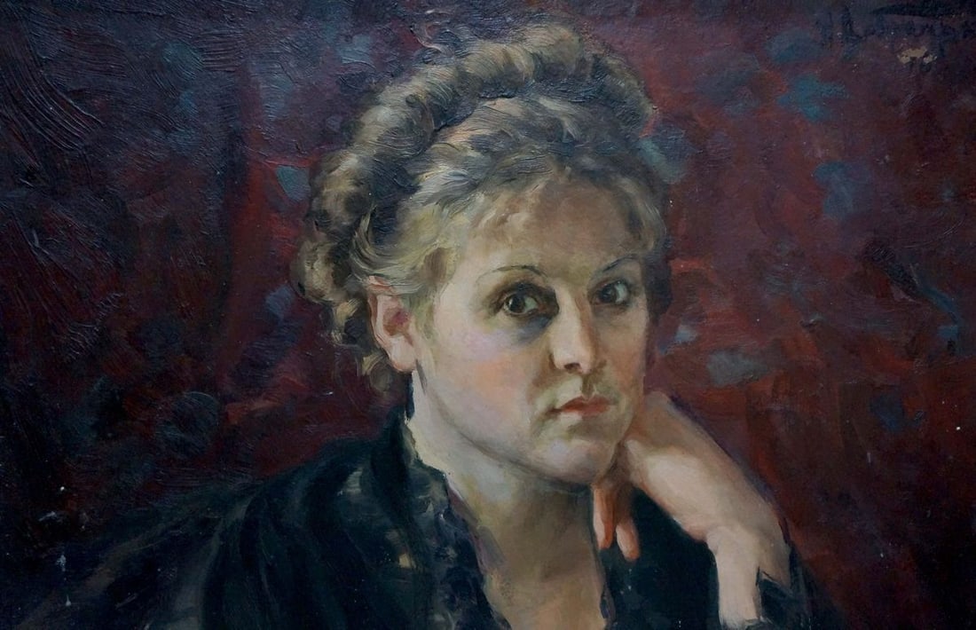 Oil painting Woman portrait N. Dobronravov - 3