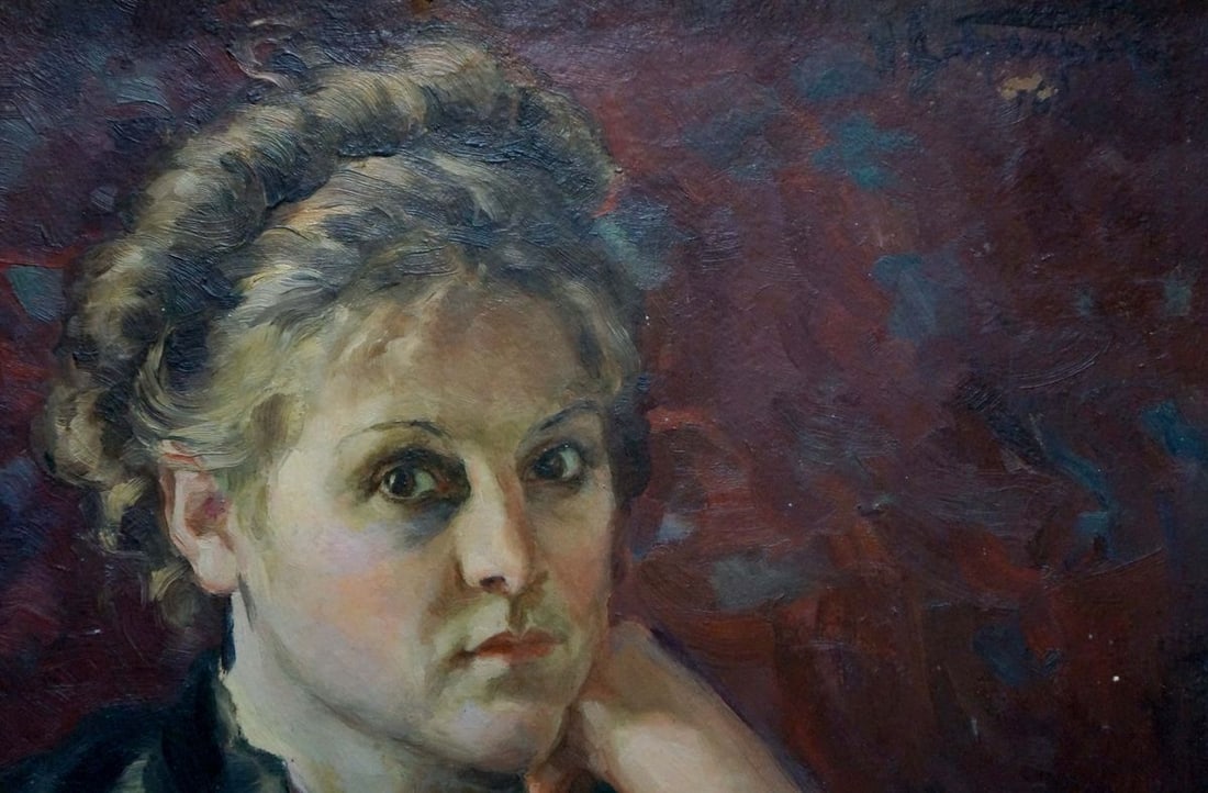 Oil painting Woman portrait N. Dobronravov - 4