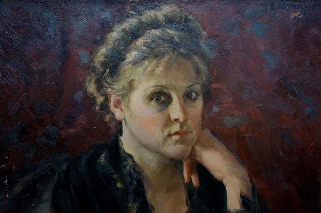 Oil painting Woman portrait N. Dobronravov - 6