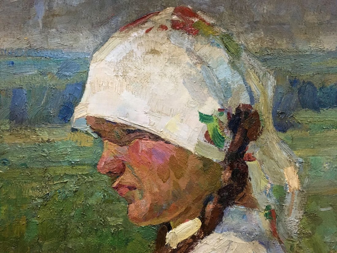 Oil painting Woman portrait Trohimenko Karp Demyanovich - 2