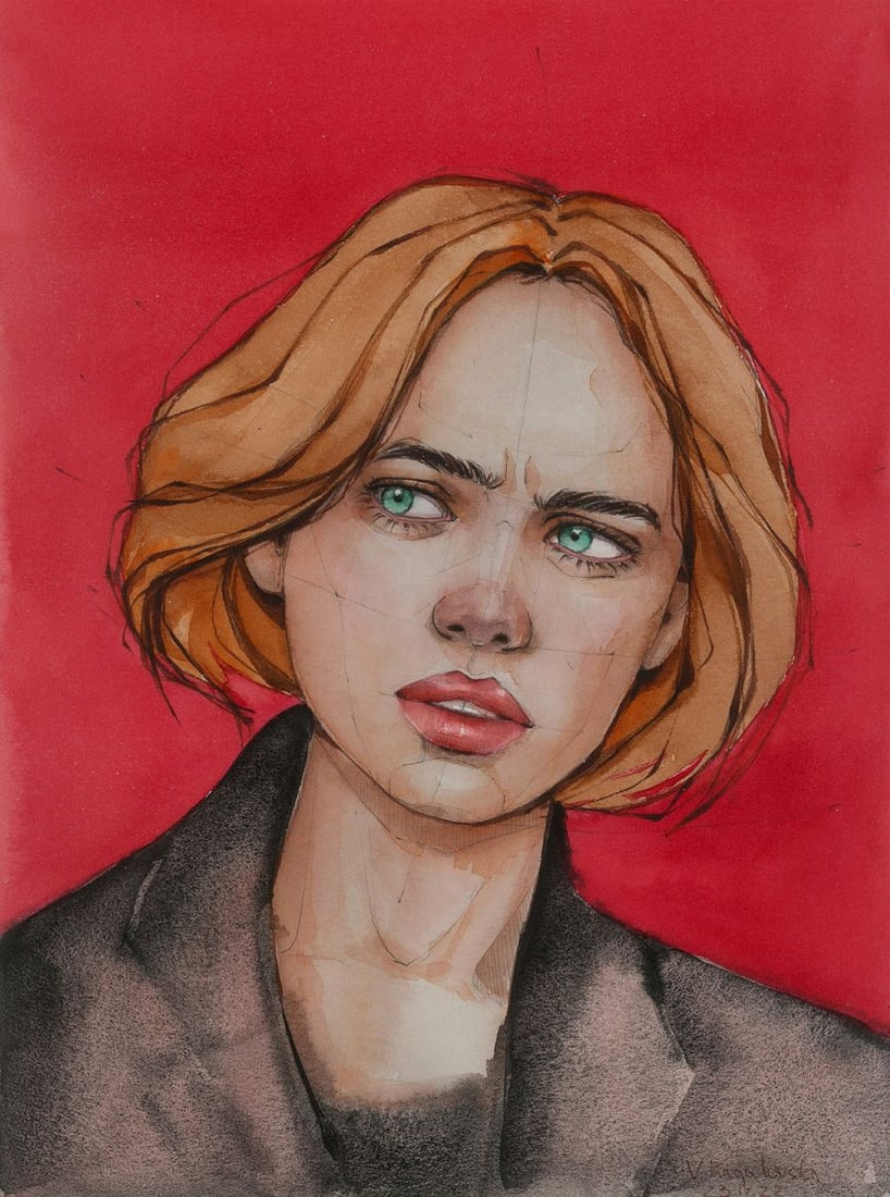Watercolor painting Mistrust Victoria Kagalovska: Title: Watercolor painting Mistrust Victoria Kagalovska Description: NoKagal 20*** ABOUT THIS PAINTING **** TITLE: "Mistrust"* ARTISTS: Victoria Kagalovska* SIZE: 30x40 cm/'11.81x15.74 inches' *